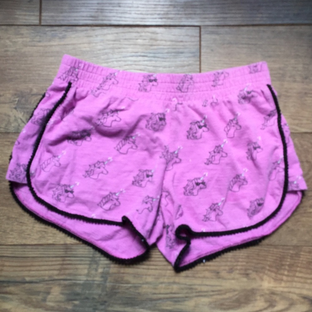 Girls size 10 unicorn pattern justice shorts